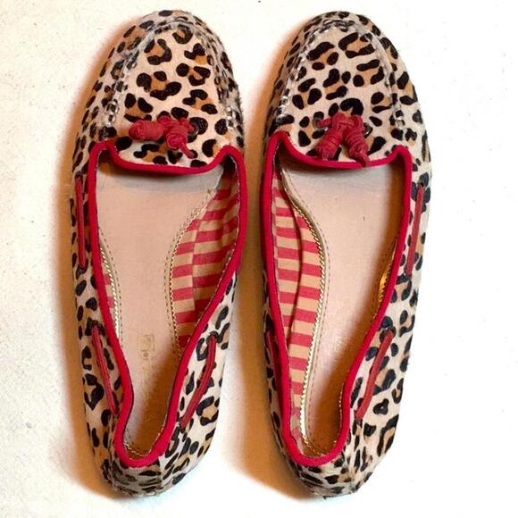 🍁Sperry leather Top-sider animal print slip on shoes size 7 - Picture 2 of 8